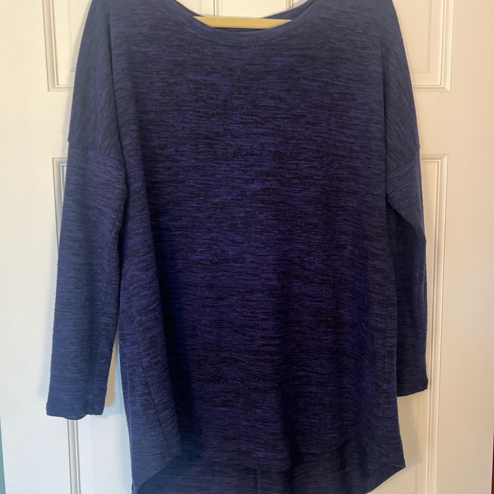 Women's Blue Long Sleeve Top